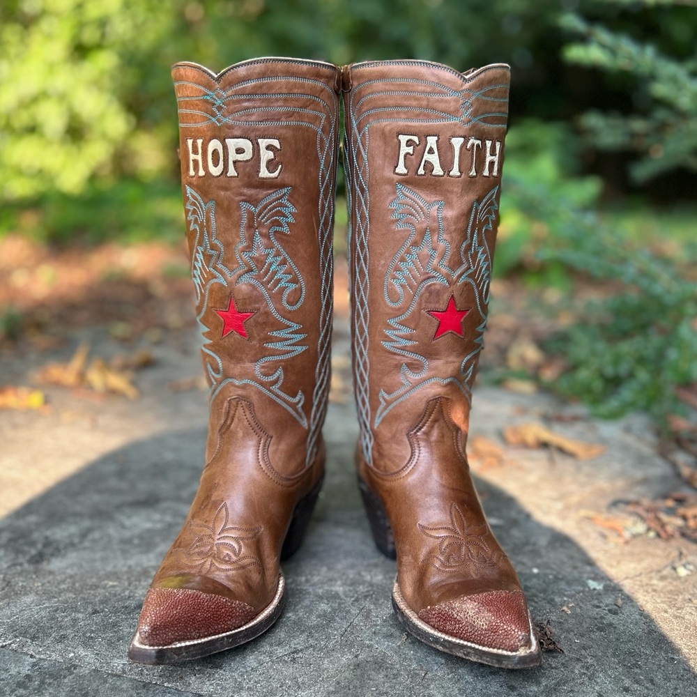 Women’s Size 6.5 M - Custom Heritage Cowboy Western Boots Faith Hope